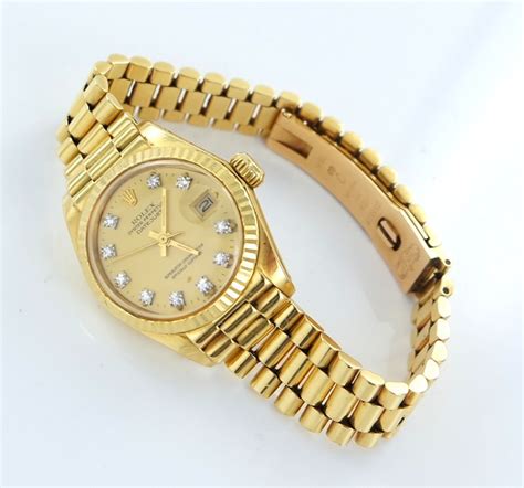 rolex damenuhr gold grün|damen rolex mit diamanten.